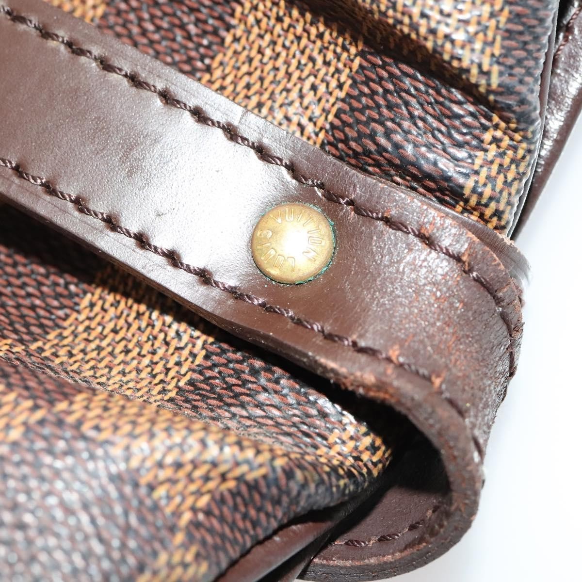 Louis Vuitton Saumur Handbag Damier, BROWN, CANVAS, Handbag