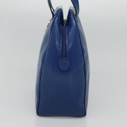 Celine Circle Logo Handbag Leather, BLUE, LEATHER, Handbag