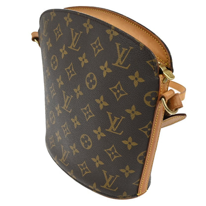 Louis Vuitton Drouot Handbag Monogram Canvas, BROWN, CANVAS, Shoulder bag