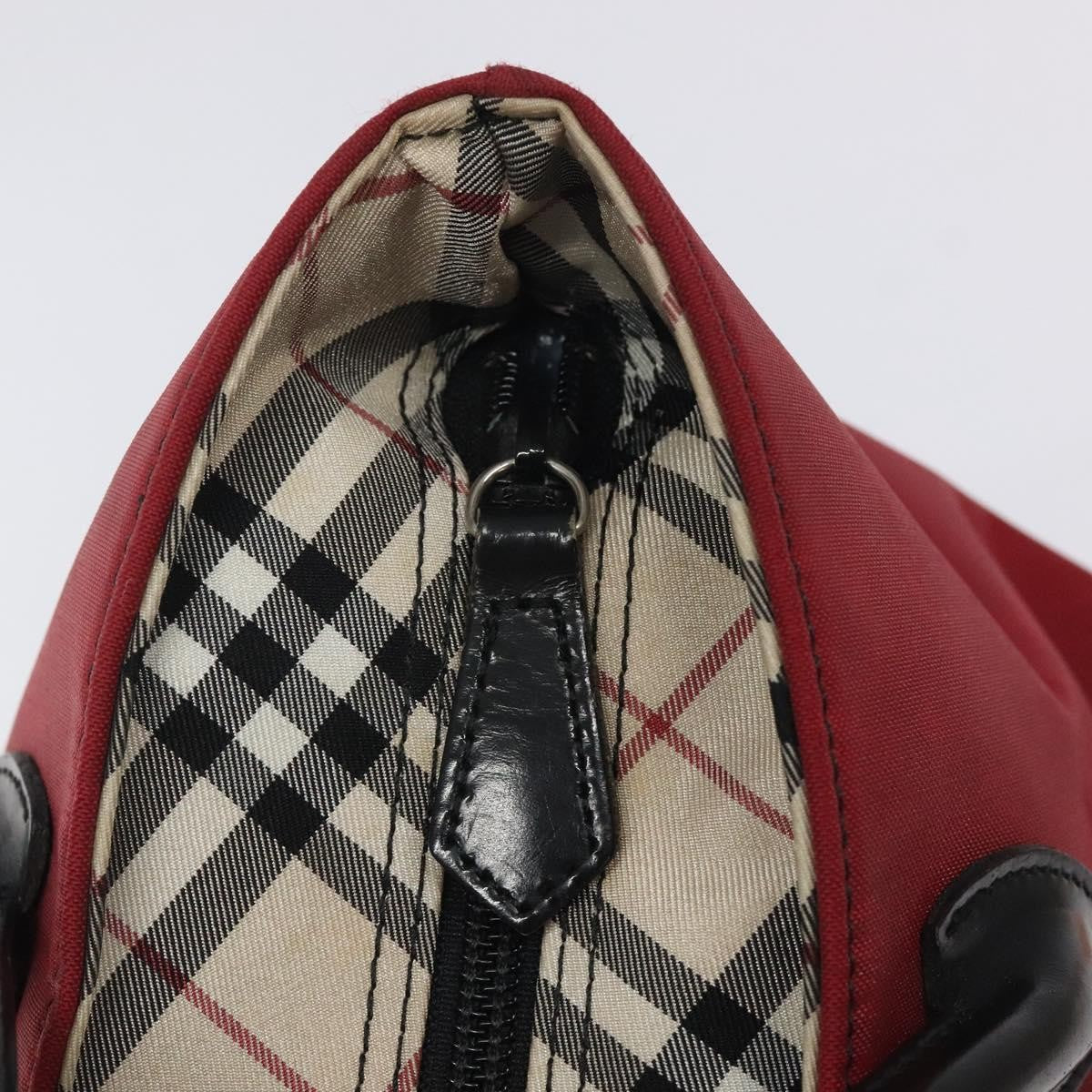 Burberry Nova Check Tote Nylon, RED, NYLON, Tote bag