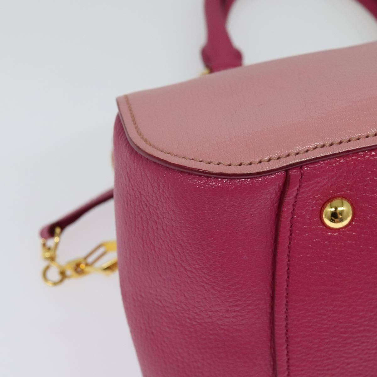 Miu Miu Madras Bowler Bag Leather, PINK, LEATHER, Handbag