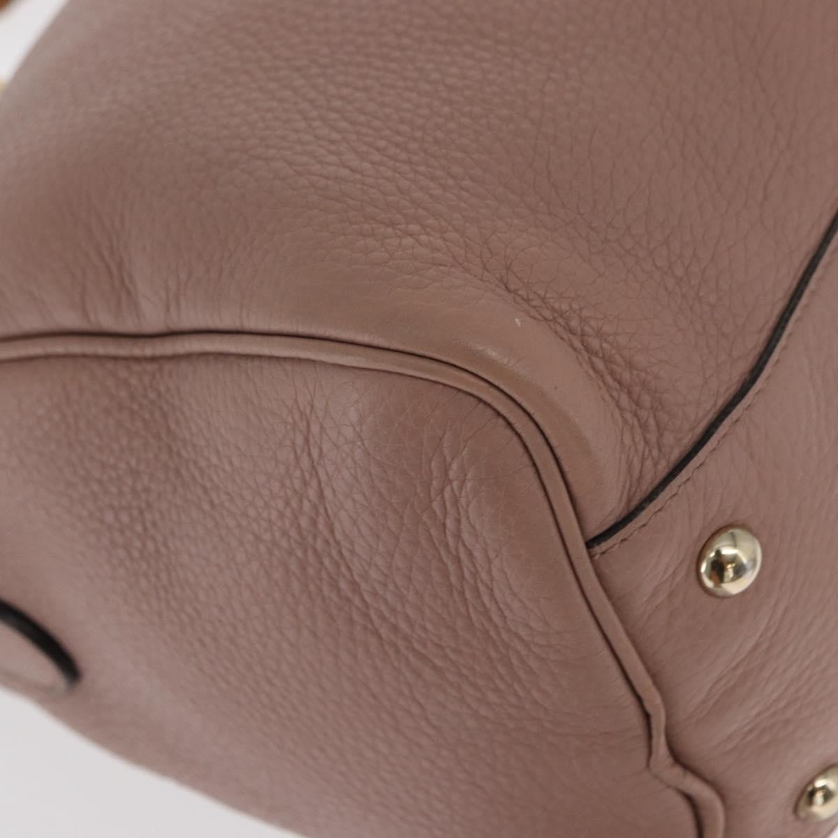 Gucci Bamboo Shopper Tote Leather, PINK, LEATHER, Handbag