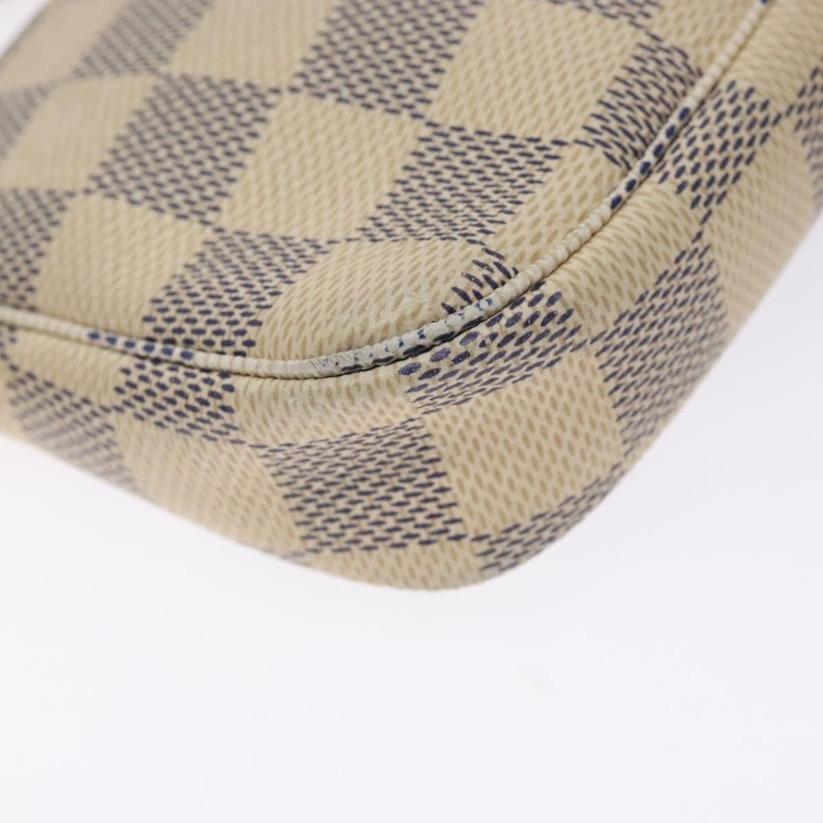 Louis Vuitton Pochette Accessoires Damier, WHITE, CANVAS, Clutche & pouche