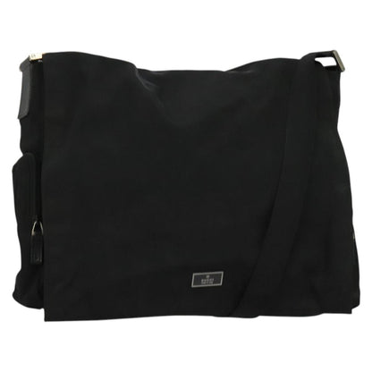 Gucci Side Pocket Flap Messenger Bag Nylon, BLACK, NYLON, Shoulder bag