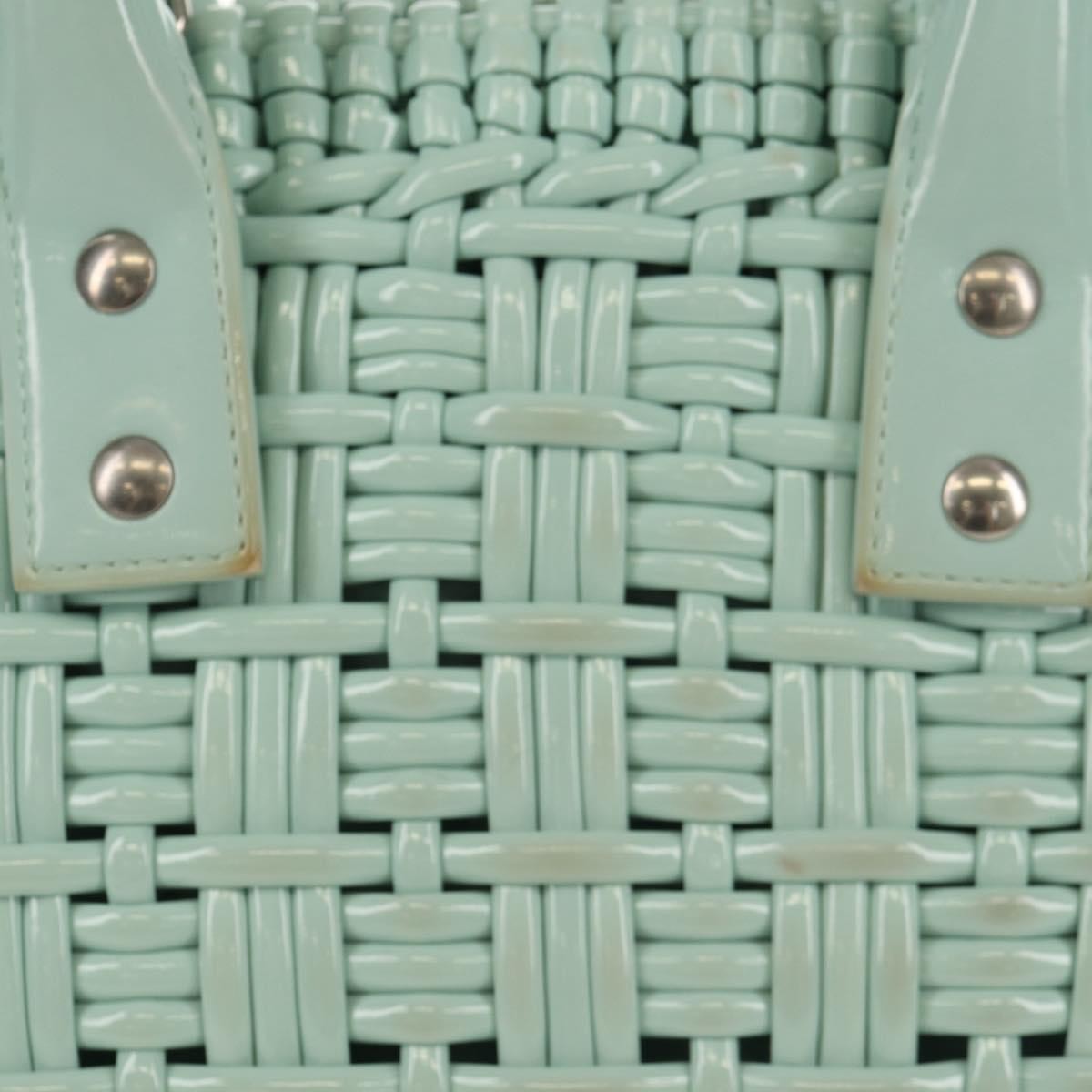 Balenciaga Bistro Panier Bag Woven Faux Leather, GREEN, RUBBER, Tote bag