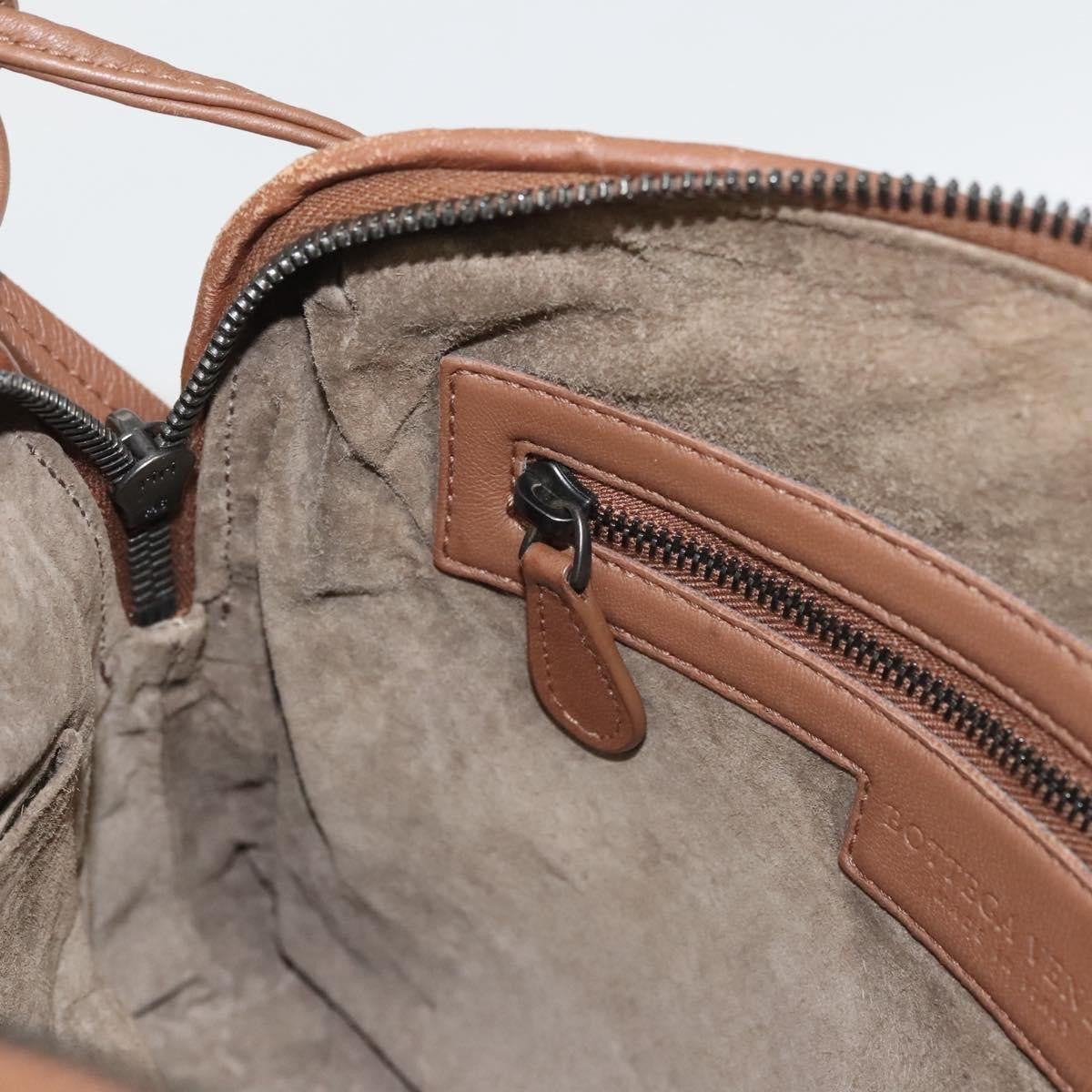 Bottega Veneta Intrecciato Leather, BROWN, LEATHER, Handbag