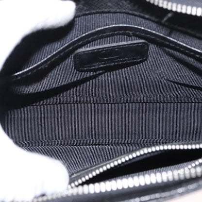 Valentino Garavani Pochette Leather, BLACK, LEATHER, Clutche & pouche