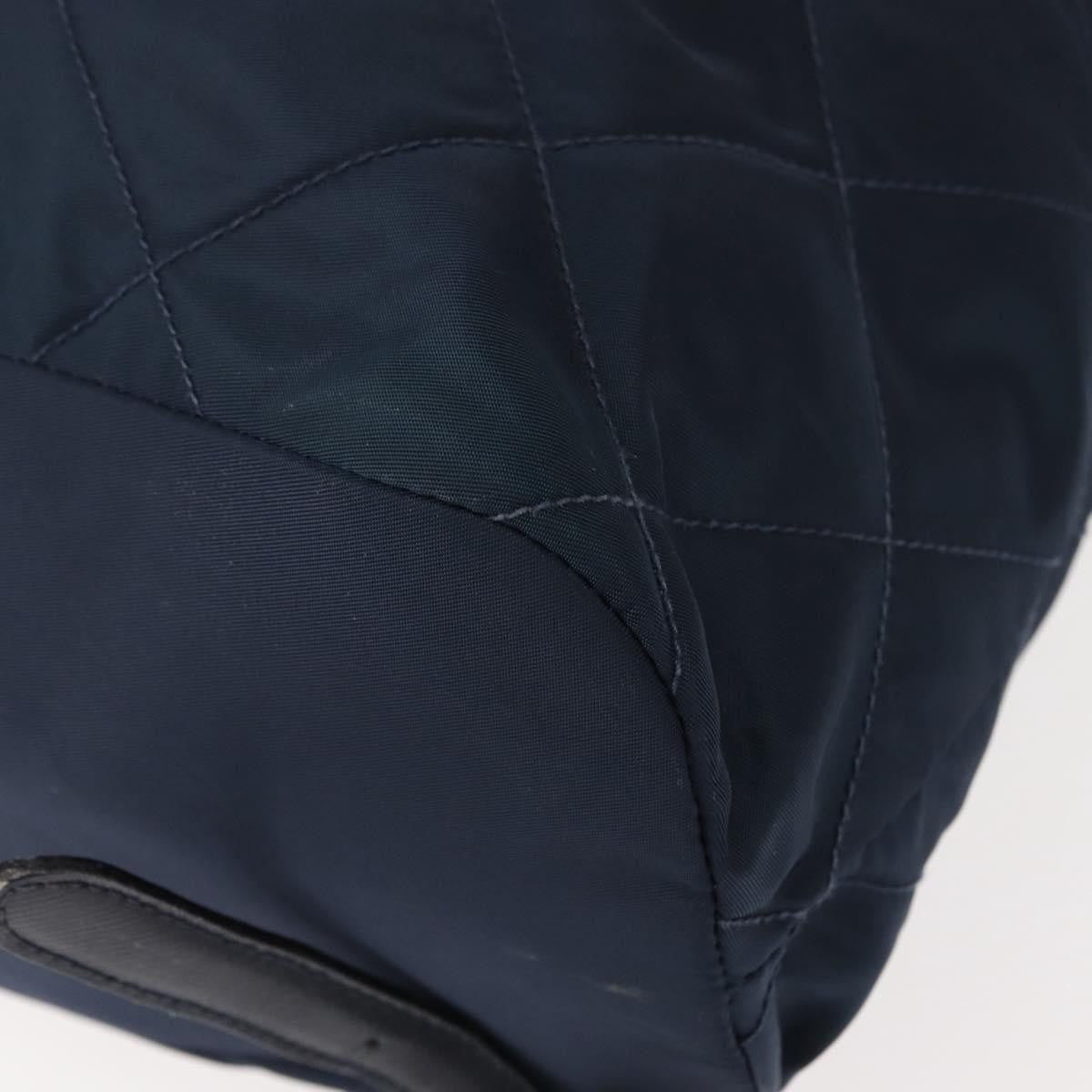 Prada Buckle Backpack Quilted Tessuto, NAVY, NYLON, Backpack