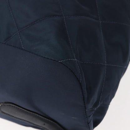Prada Buckle Backpack Quilted Tessuto, NAVY, NYLON, Backpack