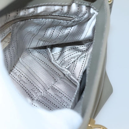 Salvatore Ferragamo Sofia Satchel Smooth Leather, GRAY, LEATHER, Handbag