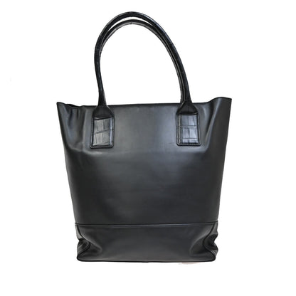 Bottega Veneta Cabat Tote Intrecciato Leather, BLACK, LEATHER, Tote bag