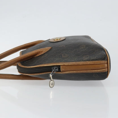 Christian Dior Vintage Honeycomb Handbag Canvas Leather, BLACK, CANVAS, Handbag