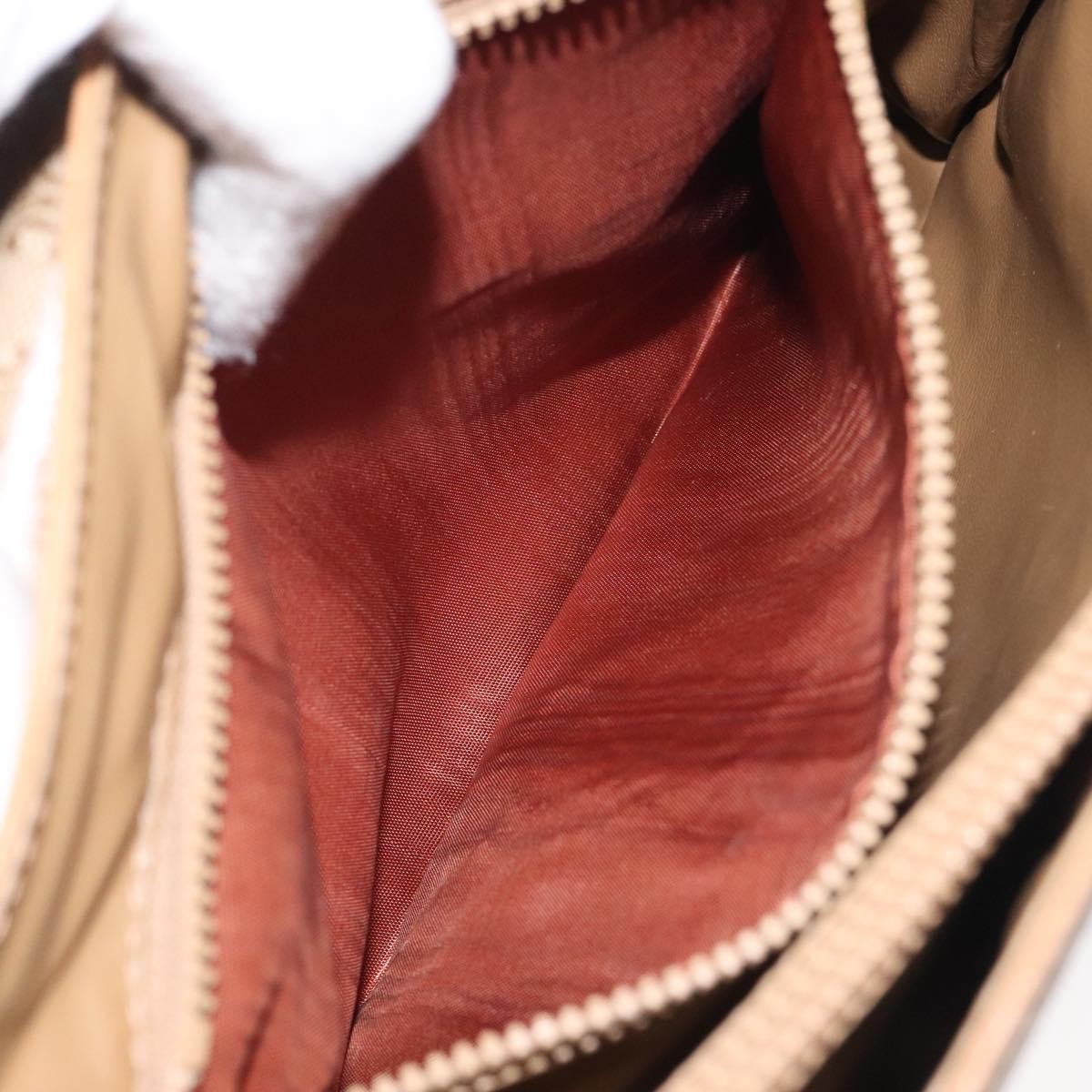 Celine Vintage Macadam Handbag Canvas, BEIGE, CANVAS, Handbag