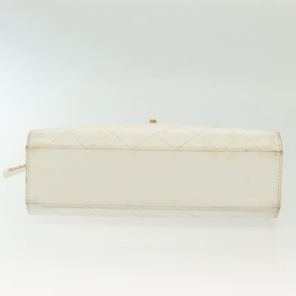 Chanel CC Shoulder Bag Quilted Caviar, WHITE, LEATHER, Shoulder bag