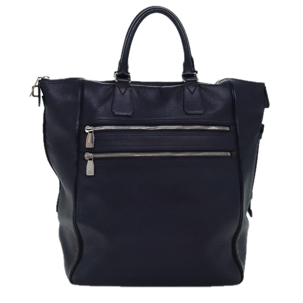 Louis Vuitton Zippe Cabas Taiga Leather, NAVY, LEATHER, Tote bag