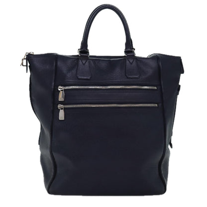 Louis Vuitton Zippe Cabas Taiga Leather, NAVY, LEATHER, Tote bag