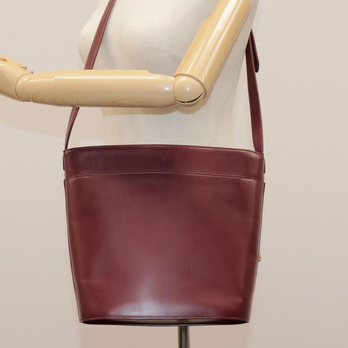 Burberry Shoulder Bag Leather, BURGUNDY, LEATHER, Shoulder bag