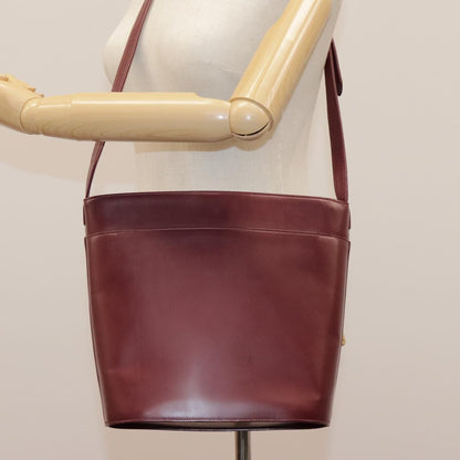 Burberry Shoulder Bag Leather, BURGUNDY, LEATHER, Shoulder bag