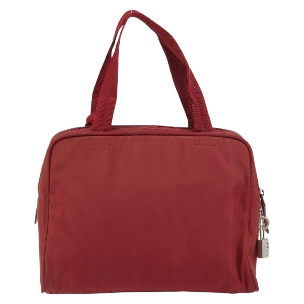 Prada Zip Around Tote Tessuto, Red, Nylon, Shoulder Bag
