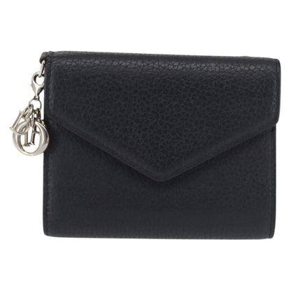 Christian Dior Diorissimo Envelope Wallet Leather, NAVY, LEATHER, Wallets