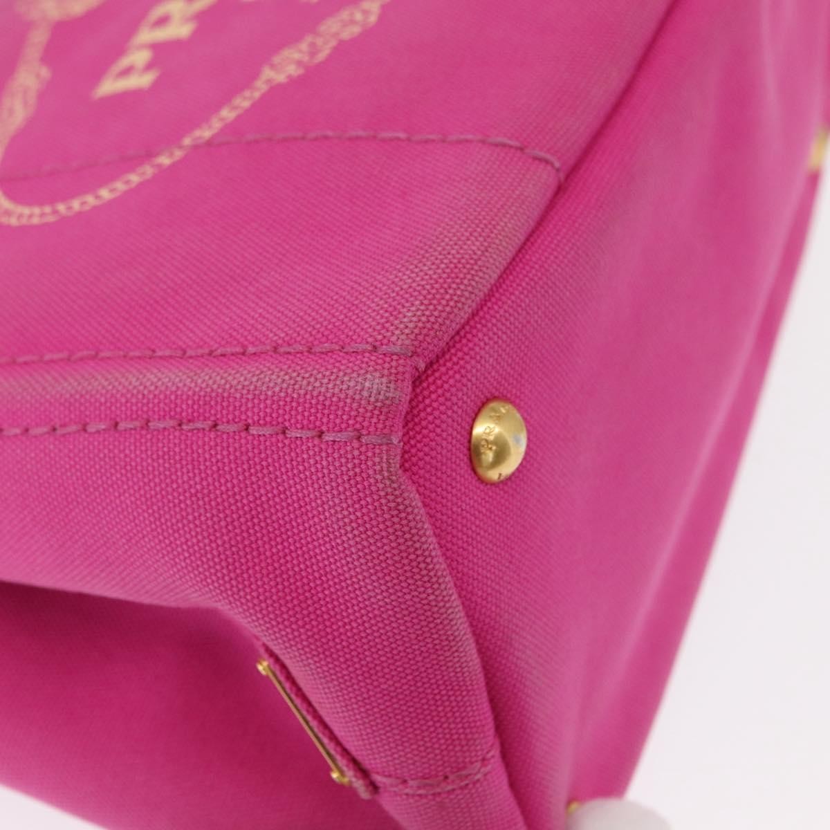Prada Canapa Open Tote Canvas, PINK, CANVAS, Shoulder bag