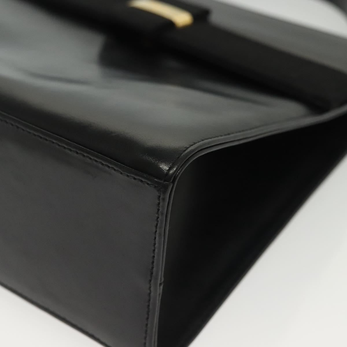 Salvatore Ferragamo Vala Handbag Leather, BLACK, LEATHER, Handbag