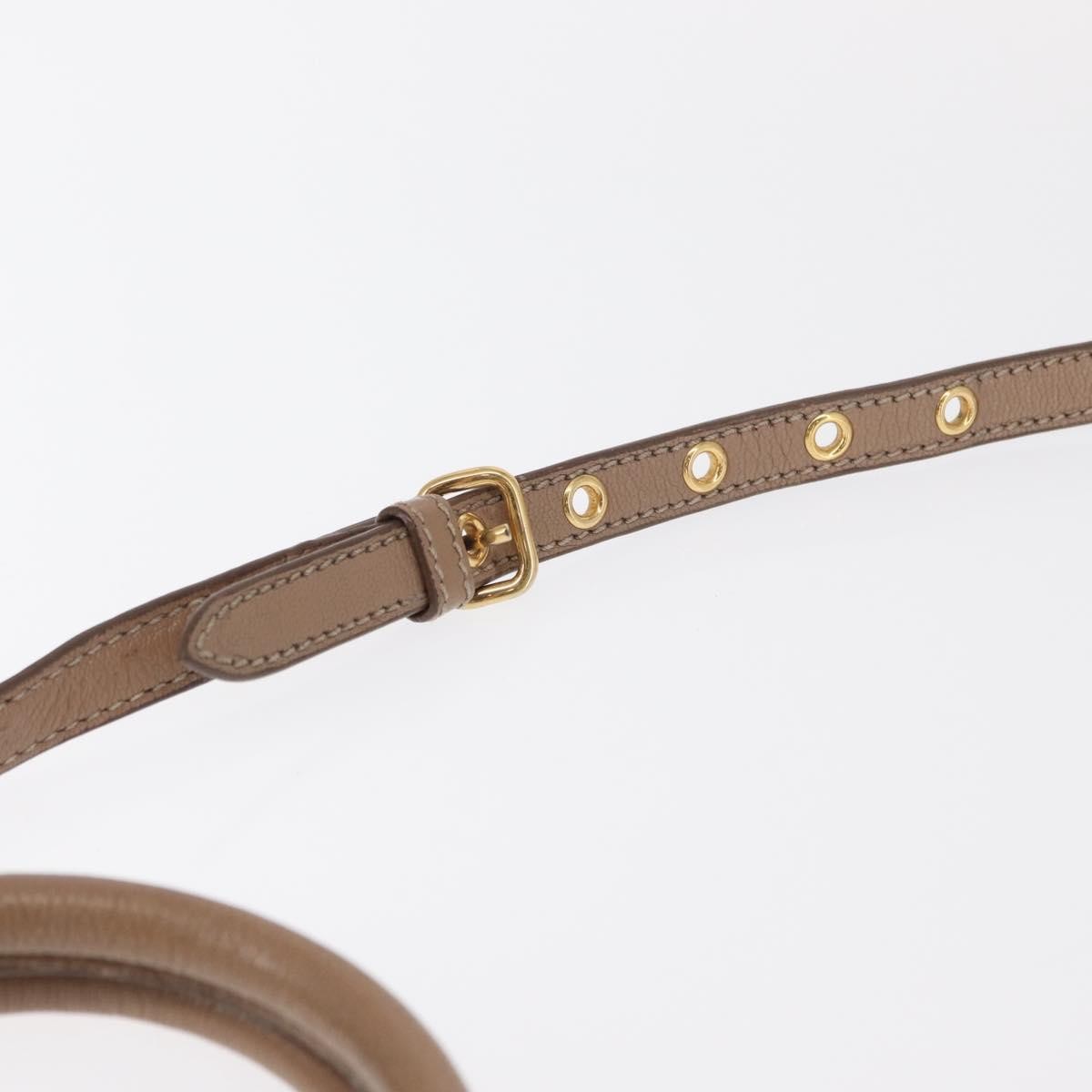 Miu Miu Madras Convertible Lock Tote Leather, BEIGE, LEATHER, Handbag