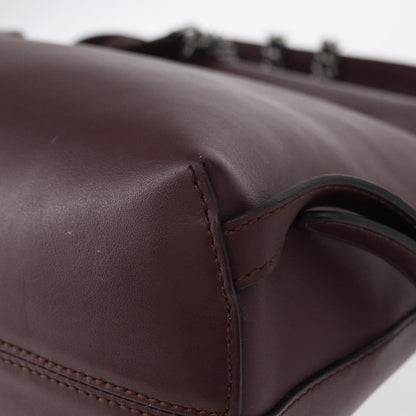 Fendi Back to School Backpack Leather, BURGUNDY, LEATHER, Backpack