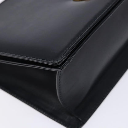 Salvatore Ferragamo Gancini Shoulder Bag Leather, NAVY, LEATHER, Shoulder bag