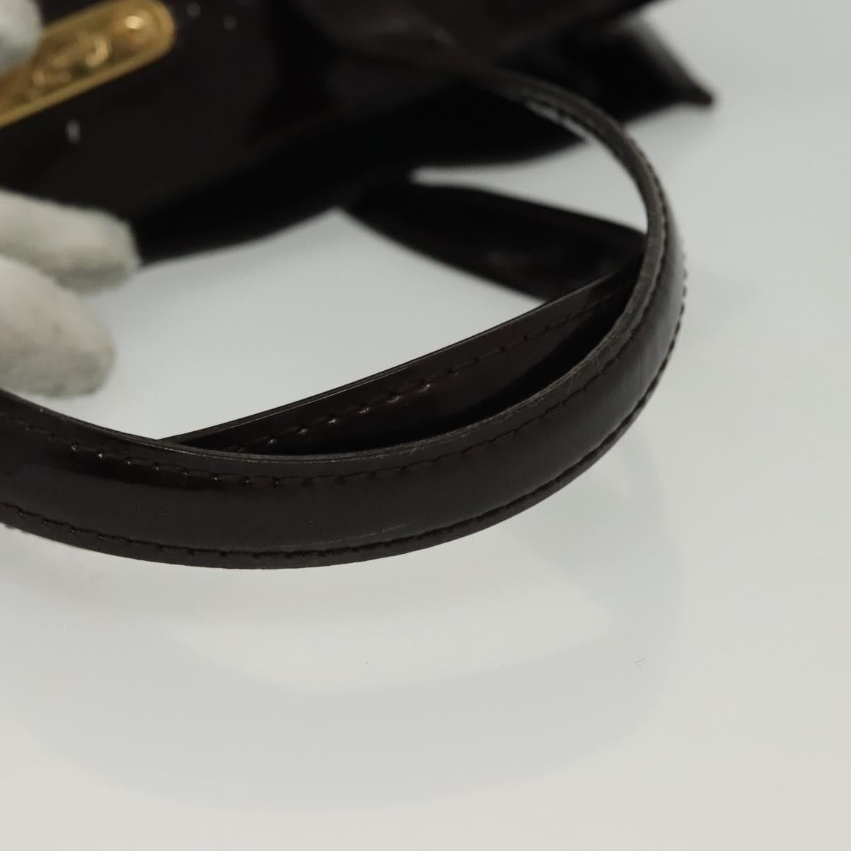 Louis Vuitton Wilshire Handbag Monogram Vernis, PURPLE, PATENT_LEATHER, Handbag