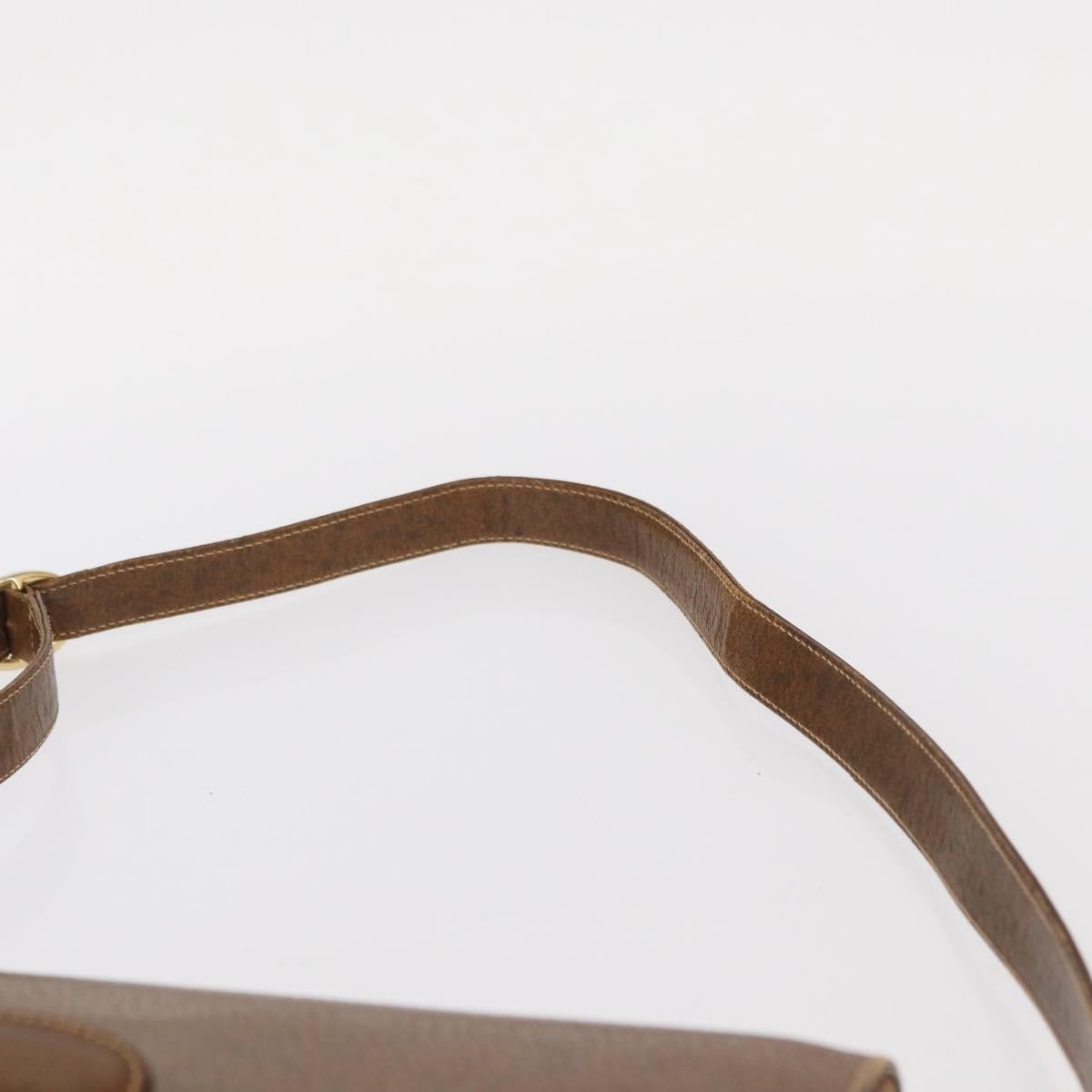 Gucci Vintage Flap Shoulder Bag Leather, BROWN, LEATHER, Shoulder bag