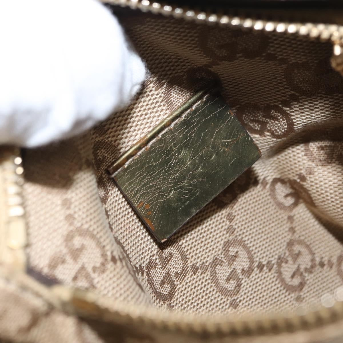 Gucci Vintage Double Belt Bag GG Canvas with Leather, BEIGE, CANVAS, Shoulder bag