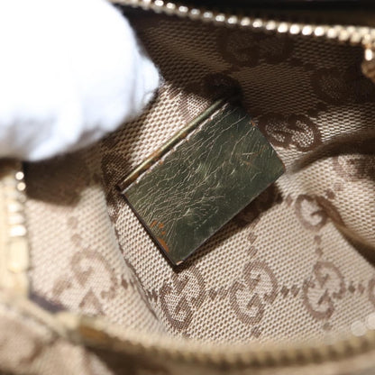 Gucci Vintage Double Belt Bag GG Canvas with Leather, BEIGE, CANVAS, Shoulder bag