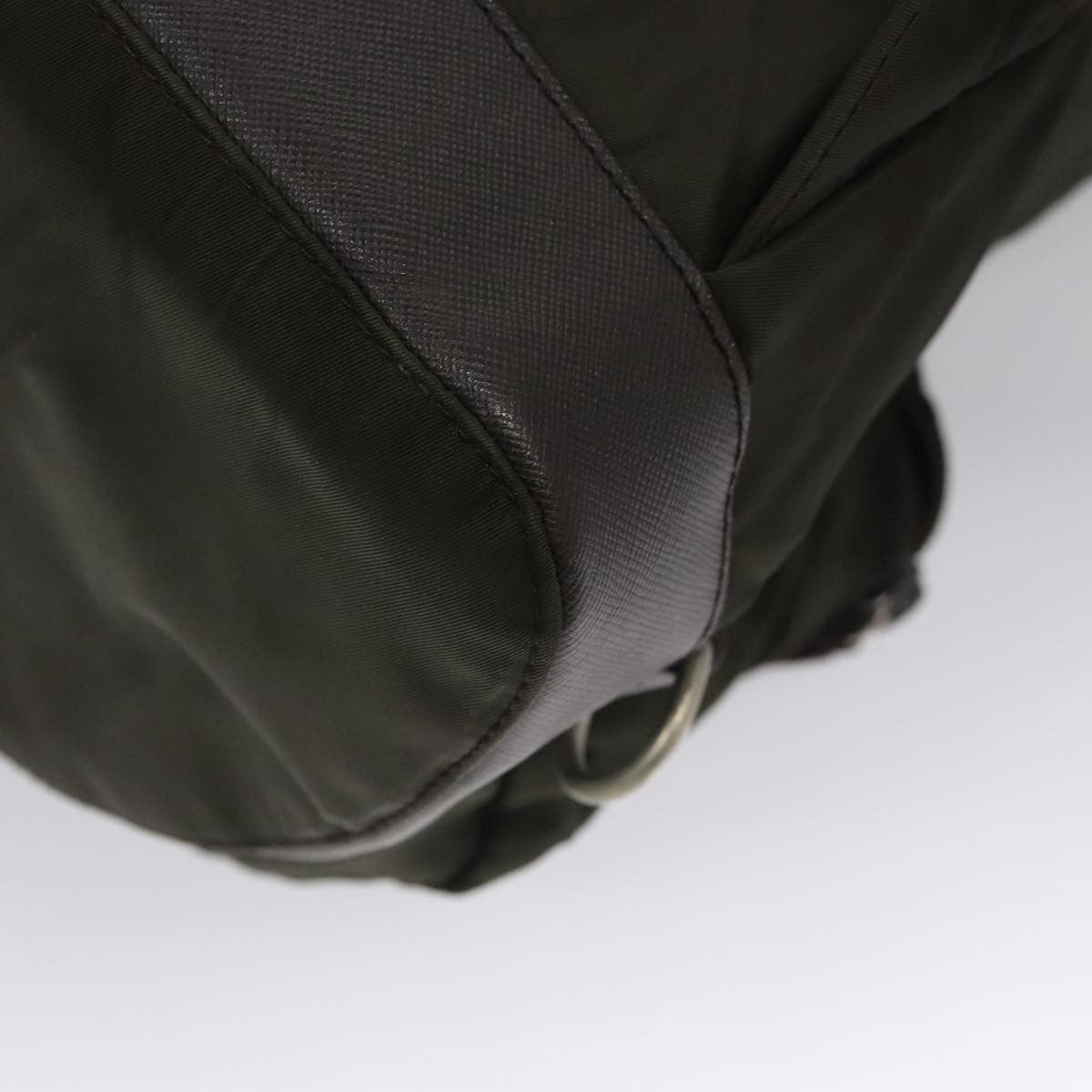 Prada Double Front Pocket Backpack Tessuto, Khaki, Nylon, Backpack