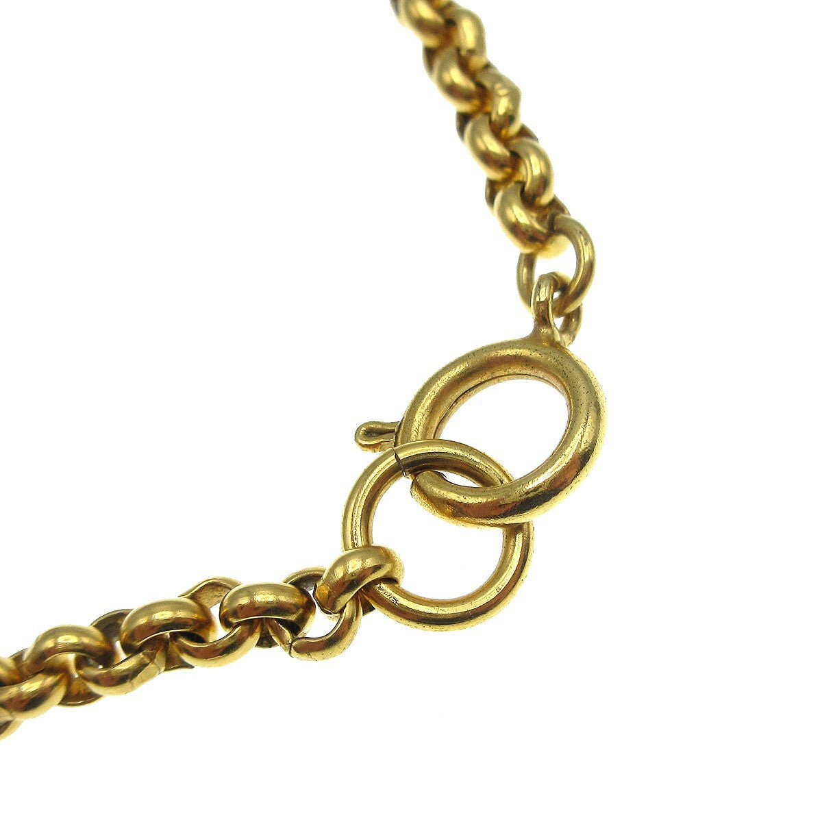 Chanel CC Heart Pendant Necklace Metal, GOLD, GOLD_PLATED, Necklace