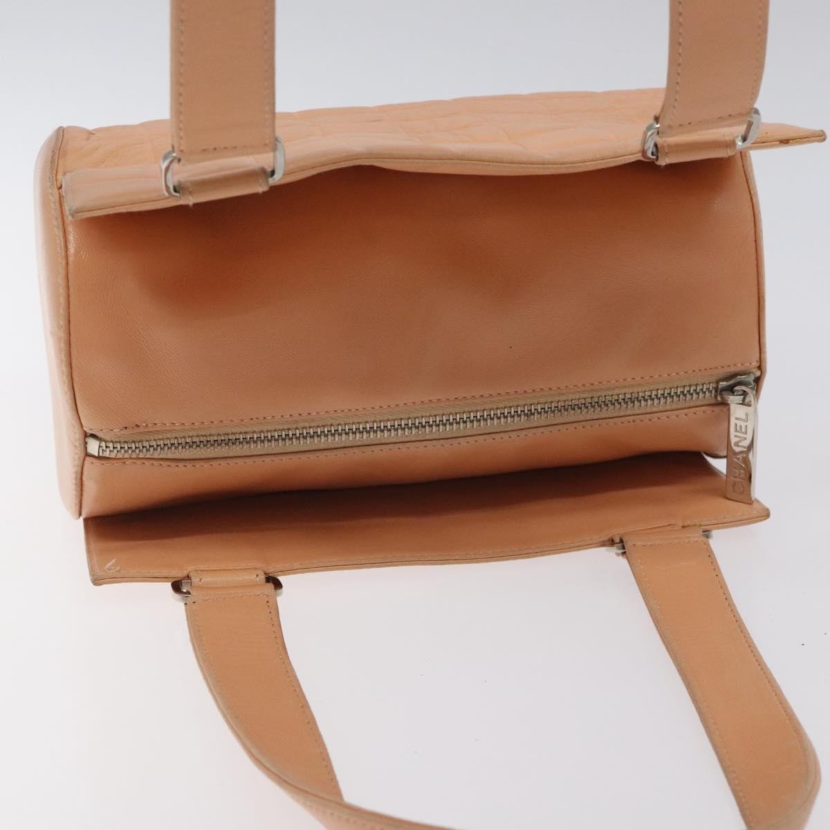 Chanel Chocolate Bar Barrel Bag Quilted Leather, BEIGE, LEATHER, Handbag