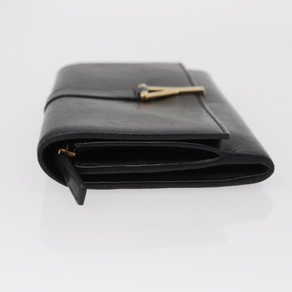 Saint Laurent Y Line Flap Wallet Leather, BLACK, LEATHER, Wallets