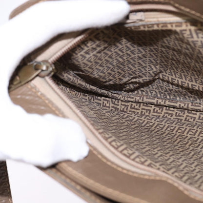 Fendi Vintage Zip Crossbody Bag Zucchino Canvas, BEIGE, CANVAS, Shoulder bag