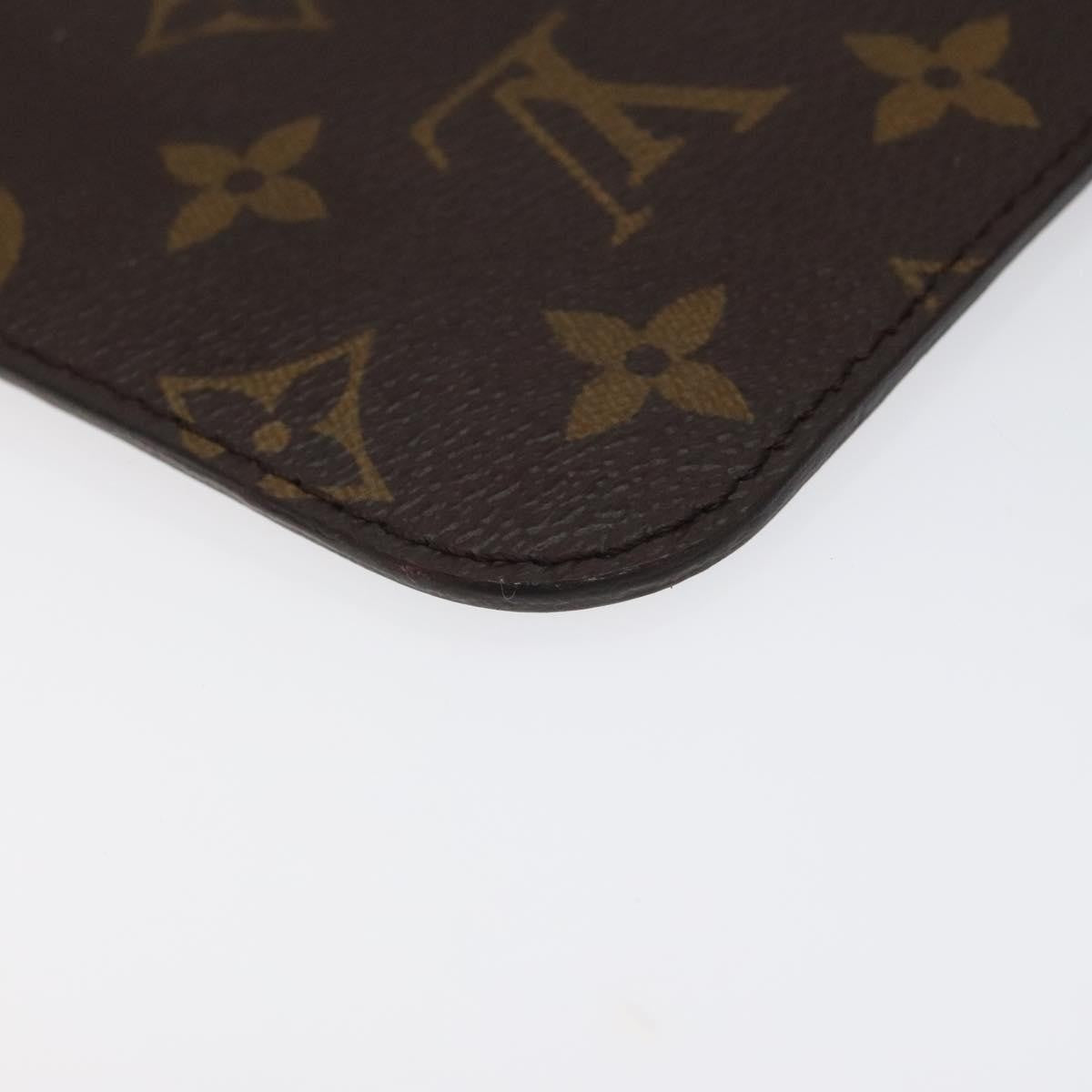 Louis Vuitton Neverfull Pochette Monogram Canvas, BROWN, CANVAS, Clutche & pouche