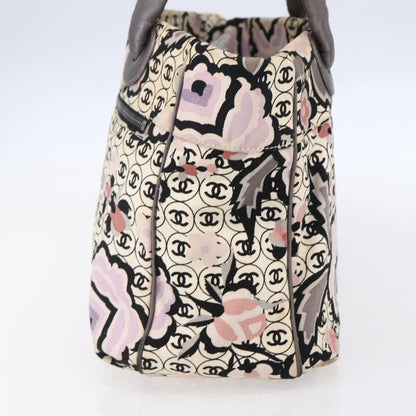 Chanel Vintage Floral Tote Canvas, BEIGE, CANVAS, Tote bag