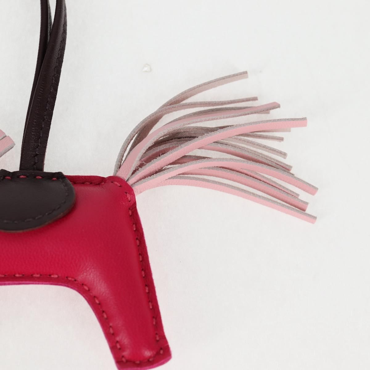 Hermes Pegase Rodeo Bag Charm Leather, PINK, LEATHER, Charms and Keychains