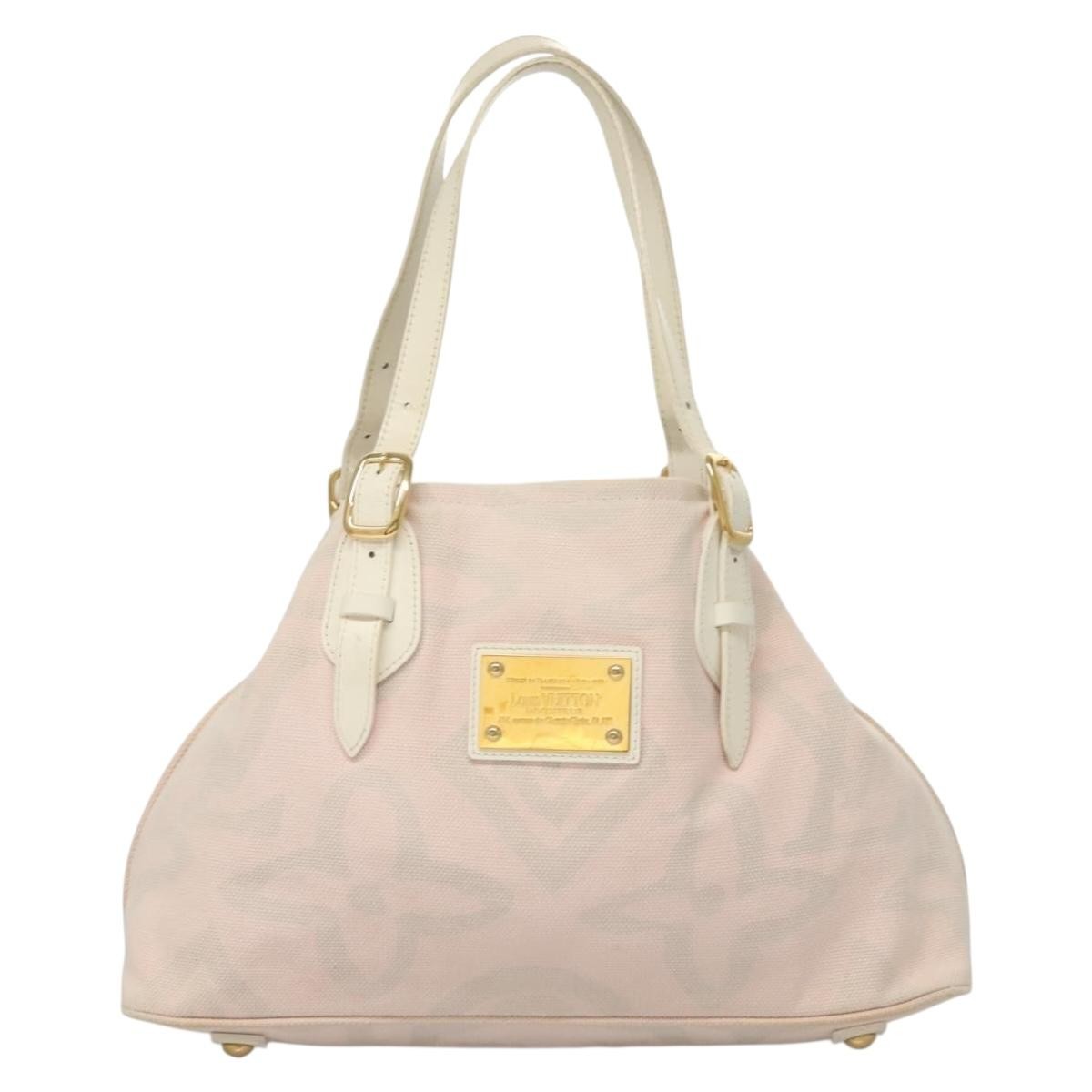 Louis Vuitton Tahitienne Cabas Canvas, PINK, CANVAS, Tote bag