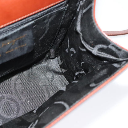 Salvatore Ferragamo Flap Shoulder Bag Leather, BROWN, LEATHER, Shoulder bag