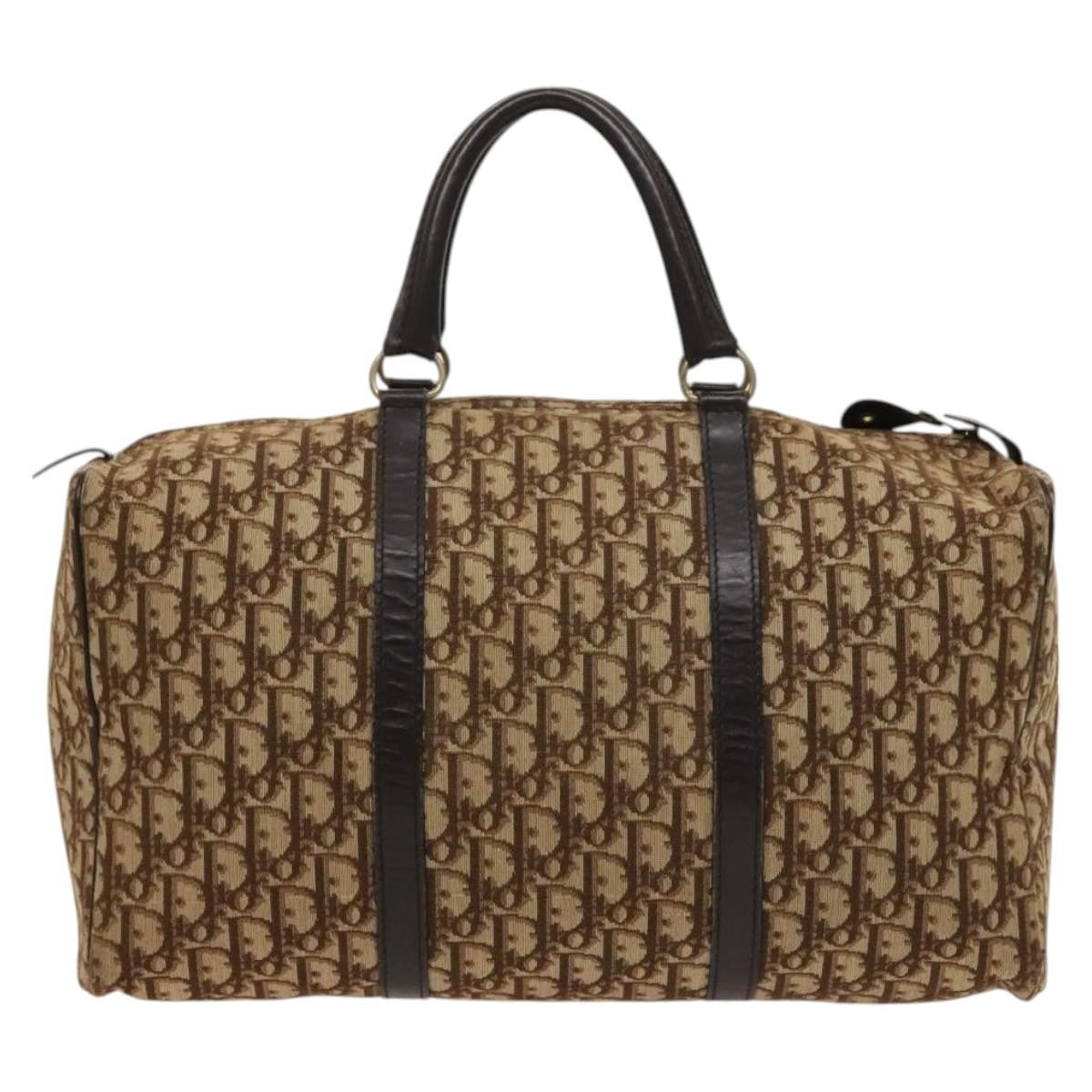 Christian Dior Vintage Trotter Boston Bag Diorissimo Canvas, BROWN, CANVAS, Handbag