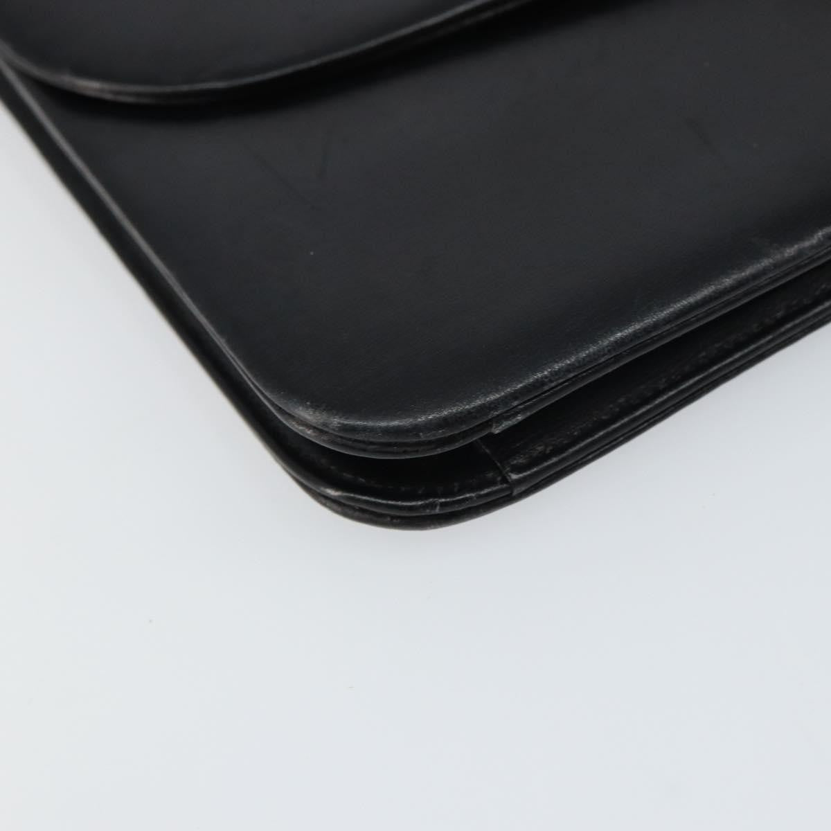 Christian Dior Vintage Chain Flap Shoulder Bag Leather, BLACK, LEATHER, Shoulder bag