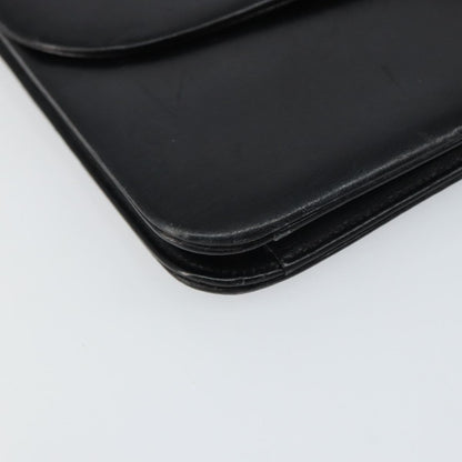 Christian Dior Vintage Chain Flap Shoulder Bag Leather, BLACK, LEATHER, Shoulder bag