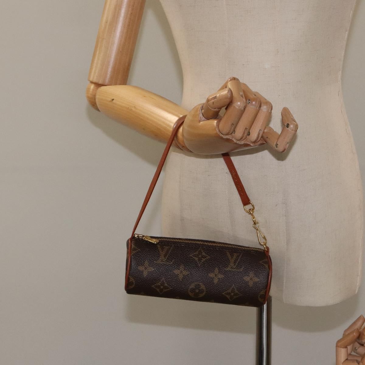 Louis Vuitton Papillon Pochette Monogram Canvas, BROWN, CANVAS, Handbag