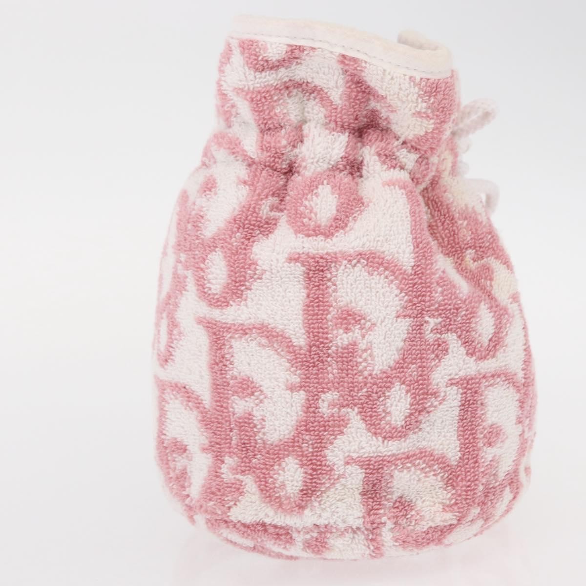 Christian Dior Vintage Trotter Pouch Pile, PINK, COTTON, Clutche & pouche