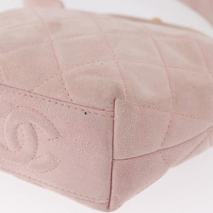 Chanel Vintage CC Hand bag Suede, PINK, SUEDE, Handbag