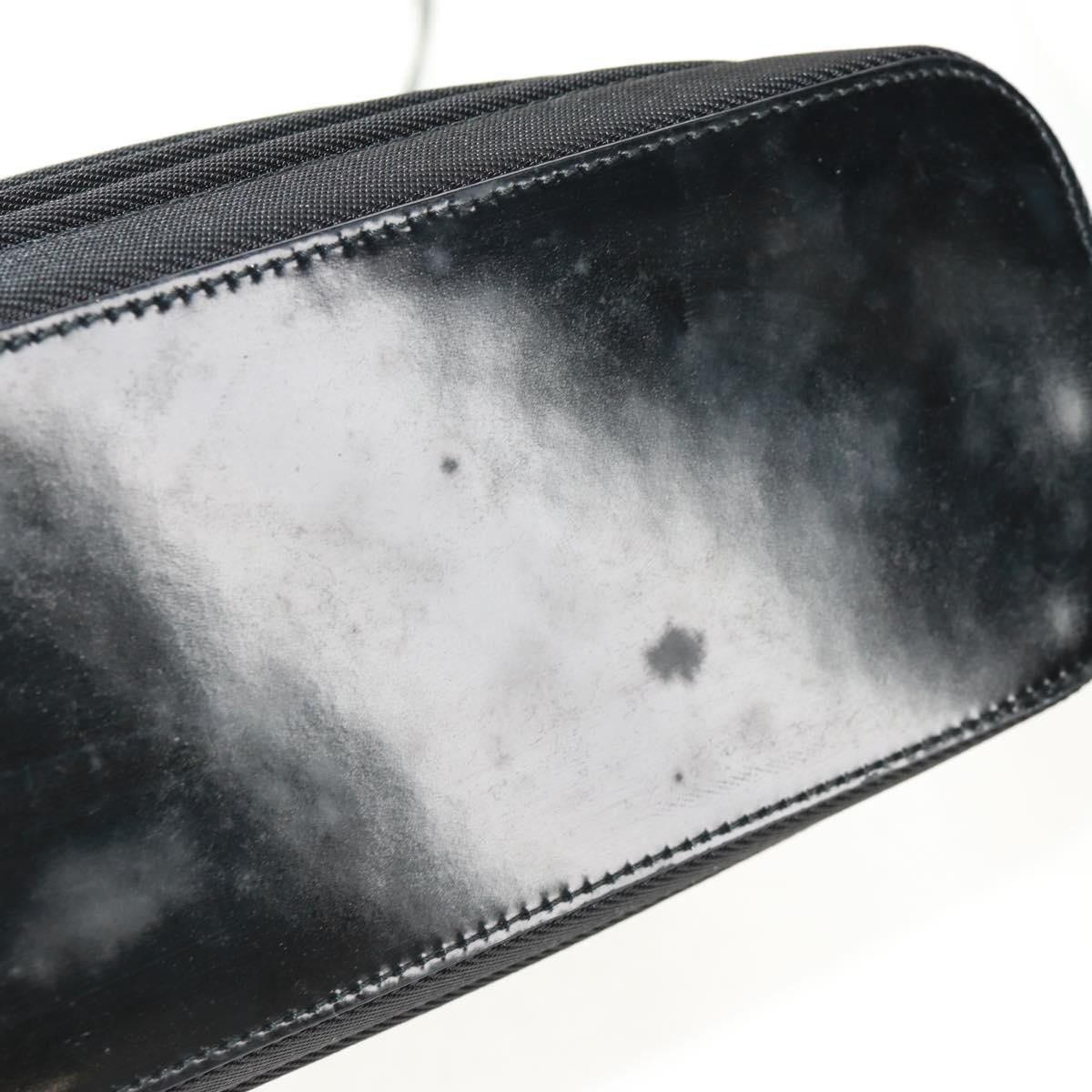 Gucci Vintage Bamboo Handle Bag Nylon, BLACK, NYLON, Handbag